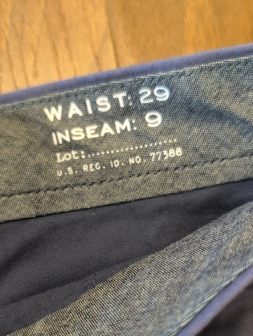 J. Crew 9 In Inseam Blue Flat-Front Chino Shorts